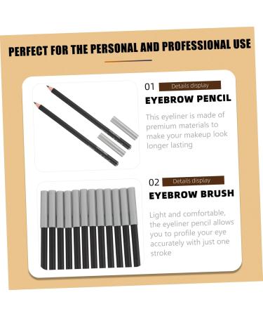 CANIGHT 12pcs Black Eyeliner 1 Black Waterproof Eyeliner Beauty Supply Waterproof Brow Pencil Makeup Wood - Buy Online on GoSupps.com