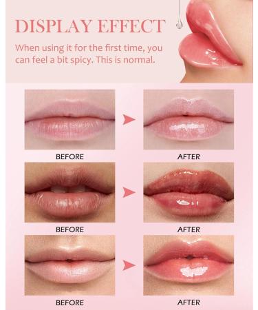Lip Plumping Booster Lip Gloss Plump and Pout Lip Plumper Hydrating & Volumizes &Smooth Lip Wrinkles Enhancing Plump Effect for Fuller Lips High Shine Finish All-Day Wear Lip Glaze Oil Makeup-03+04 03#+04# - Buy Online on GoSupps.com