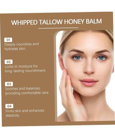 Suif de b uf pour la peau cr me hydratante naturelle pour le visage baume fouett bio au miel issu de b uf nourri l'herbe pour peaux s ches et sensibles 120 g. - Buy Online on GoSupps.com