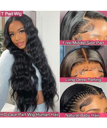 JIETAI Brazilian Loose Deep Wave Human Hair Lace Front Wig 30 inch - Pre Plucked, 180% Density, 13x6x1 Lace Closure - For Black Women - Buy Online on GoSupps.com