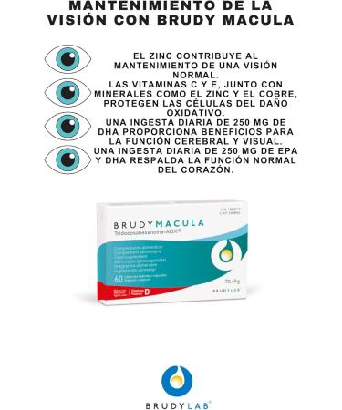 BRUDY LAB Brudy Macula - Acides gras Omega 3 DHA EPA DPA Lut ine et min raux - R duit le stress oxydatif dans la d g n rescence maculaire li e l' ge (DMLA) - 60 g lules - Buy Online on GoSupps.com