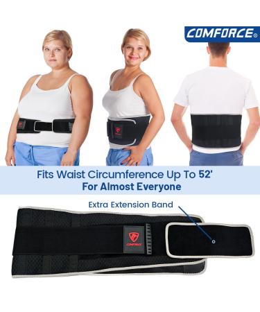 Back Brace for Lower Back Pain | Adjustable Copper Compression Support Belt for Men & Women | Relief for Sciatica Scoliosis & Herniated Disc - Buy Online on GoSupps.com