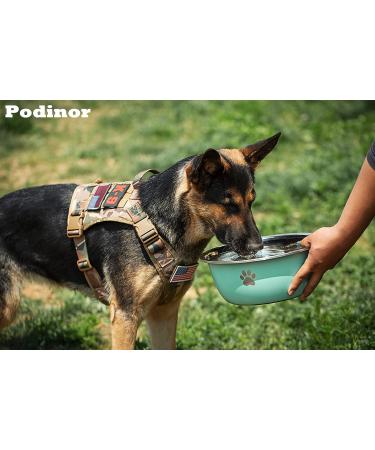 Podinor Stainless Steel Dog Water Bowls for Large Dogs - 1.3 Gallon Capacity (2 Pack) - Black - Buy Online on GoSupps.com
