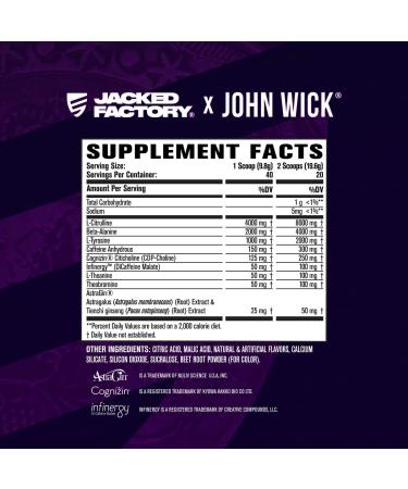 Jacked Factory X John Wick - Wick Mode Pre Workout Powder - Intense Energy Battle-Ready Focus Unstoppable Commitment and Sheer Will - Last Tropical Sunrise & Osaka Cherry Blossom (80 Servings) - Buy Online on GoSupps.com