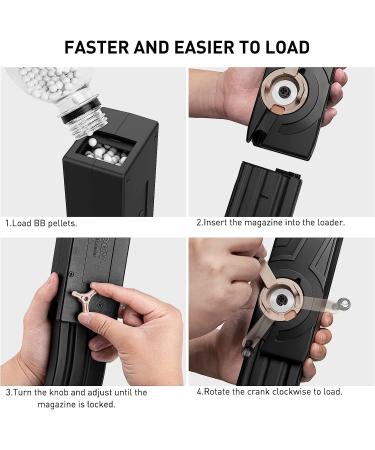 Ludex 6mm Airsoft Speed Loader - 1600 Round Capacity for M4/M16 Mid-Cap Magazines | Fast & Easy BB Loading - Buy Online on GoSupps.com
