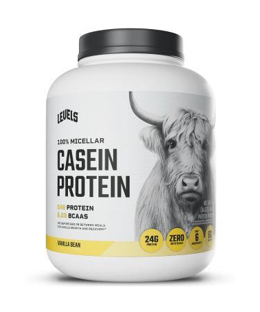 Levels 100% Micellar Casein Protein Hormone Free Vanilla Bean 4LB Vanilla 4 Pound (Pack of 1)