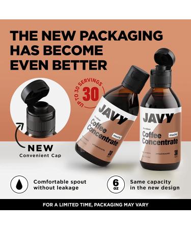 Javy Coffee Concentrate Bundle - Original + Mocha | Hot & Cold Brew Instant Coffee | 60X Caffeinated Shots - Medium Roast Arabica | Unsweetened & Sugar-Free | 2 Pack 12oz & 6oz - Buy Online on GoSupps.com