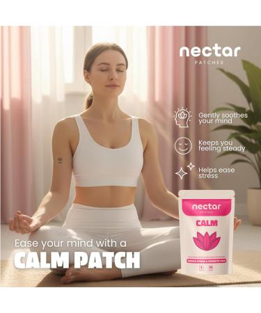 Nectar Calm Patches | 10-Pack for All-Day Relaxation & Unwinding | with Hemp Passion Flower & Valerian Root - Buy Online on GoSupps.com