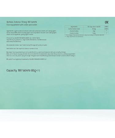 Optimox Iodoral 12.5mg - 180 Vegan Tablets with Iodine & Potassium Iodide - Lab Tested, Vegetarian, Non-GMO - Buy Online on GoSupps.com