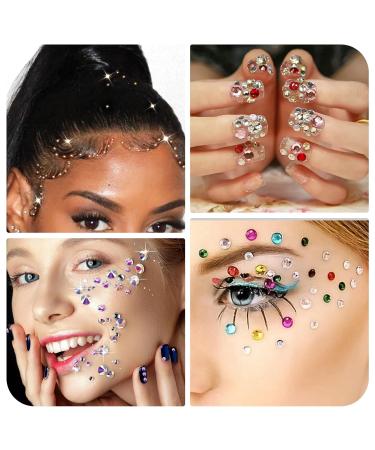 XANGNIER 1323Pcs Face Gems - Self-Adhesive Rhinestones & Jewels for Makeup Body Art Festivals & Crafts - Buy Online on GoSupps.com