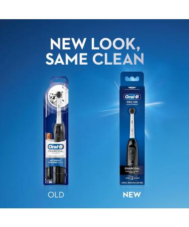 Oral-B Pro 100 Charcoal Electric Toothbrush (Pack of 2) - Battery Powered Black | International Shipping Available - Buy Online on GoSupps.com