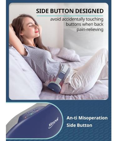Slimpal Wireless Heat Belt - Large Electric Heating Cushion for Back & Belly Pain Relief | 4 Temperature Levels | Navy Blue - Buy Online on GoSupps.com