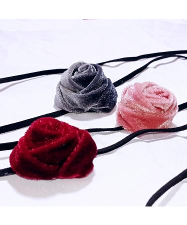 Buy OralGos Stylish Rose Pendant Necklace - Colorful Floral Velvet Chain | Fashion Jewelry for Every Occasion - Buy Online on GoSupps.com