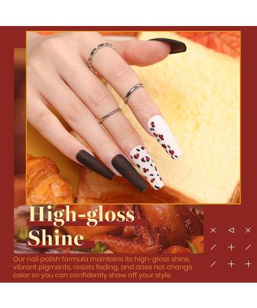 Beetles 20 Pcs Gel Nail Polish Kit - Cozy Campfire Collection | Fall Winter Orange Yellow Green Gel Nail Set | Soak Off, Nail Lamp, Base & Top Coat | Halloween Manicure Gifts for Women - Buy Online on GoSupps.com