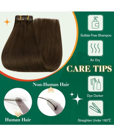 Easyouth Brown Clip-In Extensions | Real Remy Hair | Darkest Brown Clip-On Extensions for Hair Recovery - Buy Online on GoSupps.com