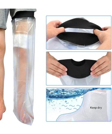 Sgnsvj Waterproof Cast Shower Cover Leg for Adults Foot and Lower Leg Cast Wounds Protector Showering Bath Accessories - Buy Online on GoSupps.com