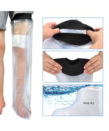Glimpsesun Waterproof Cast Shower Cover Leg for Adults Foot and Lower Leg Cast Wounds Protector Showering Bath Accessories - Buy Online on GoSupps.com