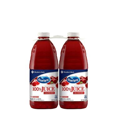 Ocean Spray Member's Mark 100% Cranberry Juice (96 fl. oz. 2 Pack) 192 fl. Oz.