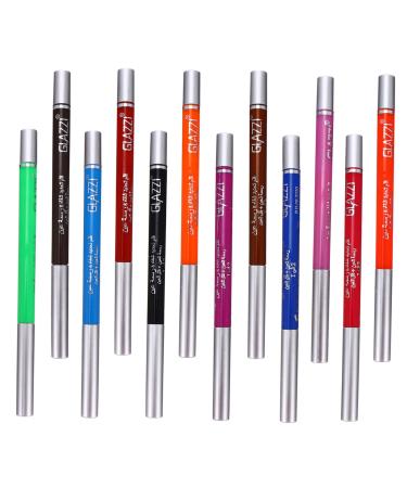 DOITOOL Creative Eyeliners 36 Pcs 1 Set Shadow Set Eyeliner Pencil Red Eyeliner Long-lasting Eye Liners Water Proof 1 count (Pack of 1) Colorfulx3pcs