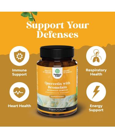 Bundle of Pure Quercetin with Bromelain Supplement + 500mg Capsules for Immune Support & Breathing and Vitamin D3 Gummies for Daily Wellness with 2000IU per Serving for Bone & Muscle Support - Buy Online on GoSupps.com