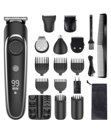 Hair Clippers for Men Professional Beard Trimmer Hair Clipper for Men Razor Hair Trimmer Hair Cutting Kit 6 in 1 Waterproof Rechargeable Hair and Shaving