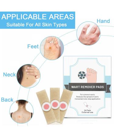 Wart Remover Plasters for Hands & Feet - Corn & Verruca Removal - Plantar Warts & Callus Treatment - 24pcs - Buy Online on GoSupps.com