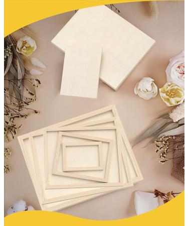 Pllieay 8Pack Wood Canvas Board Set - 4 Sizes Unfinished Cradled Painting Panels for Pouring Art Crafts - 5x7, 8x10, 9x12, 11x14 - Buy Online on GoSupps.com