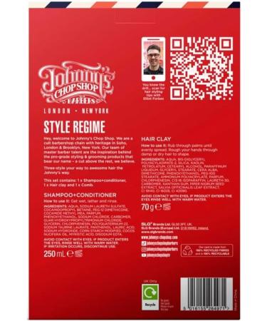 Johnny ChopShop Style Regime - Shampoo Clay & Comb Edit 3 PCS set - Buy Online on GoSupps.com
