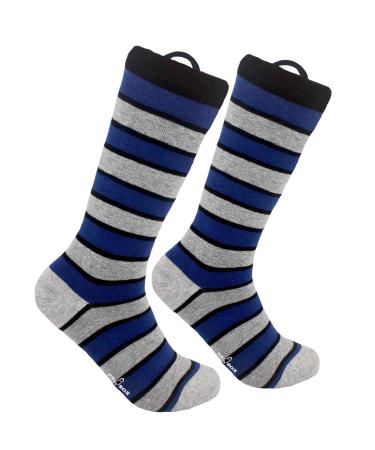 EZ SOX arthritis socks for men and women with seamless toes and simple pull-up loops to support the hand skill S-M stripes
