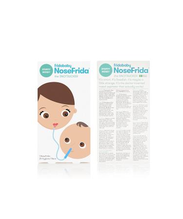 NoseFrida Baby Nasal Aspirator with 24 Extra Hygiene Filters - Frida Baby NoseFrida Filter Bundle - Buy Online on GoSupps.com