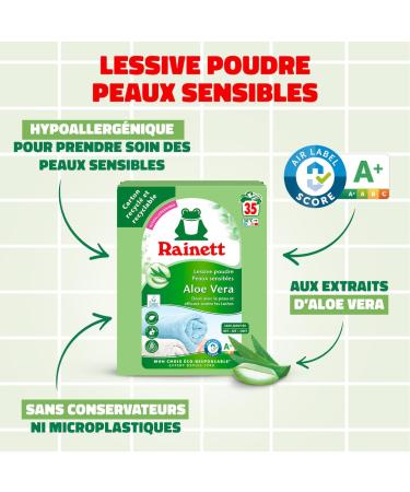 RAINETT - Detergent Powder for Sensitive Skin - Hypoallergenic Formula - Plant-Based Surfactants - Recycled & Recyclable Card - Buy Online on GoSupps.com