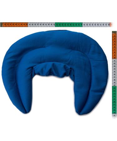 Buy Gentian Blue Neck Horns with Stand-Up Collar | Organic Fabric Cherry Core Warming Pillow - Comfortable Neck Warmer - Buy Online on GoSupps.com
