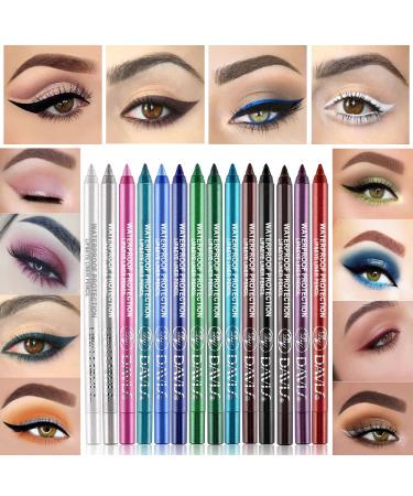 3 Colors Matte Eyeliner Pen Set with Pencil Sharpener - Blue, Dark Blue, Sky Blue | Colored Eyeliner Pencil Kit for Women - Waterproof, Pearl Metallic, Glitter, Professional Eye Liners - Buy Online on GoSupps.com