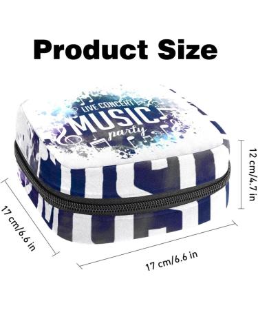 Stylish Women's Music Note Binding-Up Bag | Tampon Storage & Zip Pockets | Multi-Purpose Menstrual Bags - Buy Online on GoSupps.com