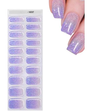 Gel Nail Stickers | Glitter Nail Sticker | Gel Nail Polish Strips with Nail Lamps Semi CurGel Polish Sticker Strips | Nail Stickers for GED Gel Nail Strips Glitter Nail Stickers for Gel Polish N037 - Buy Online on GoSupps.com