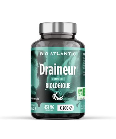 Plant Complex - Organic Drainer - 431 mg - Dandelion Artichoke Black Radish Linden Sapwood - 200 Tablets