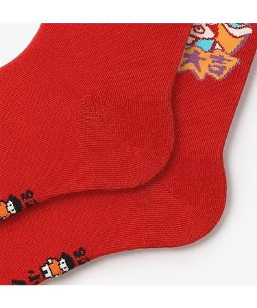 Chinese New Year 2022 Zodiac Red Cotton Women's Sports Socks | Spring Festival Embroidered Socks Size 37-43 - Buy Online on GoSupps.com