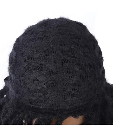 8 inch Short Dreadlock Wig for Black Women - Afro Curly Twist Synthetic Wig - Heat Resistant Faux Locs Braids - 1B Natural Black - Buy Online on GoSupps.com