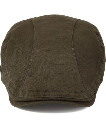 VOBOOM Men Cotton Newsboy Beret Hat Duckbill Buckle Cabbie Cap - Army Green - Buy Online on GoSupps.com