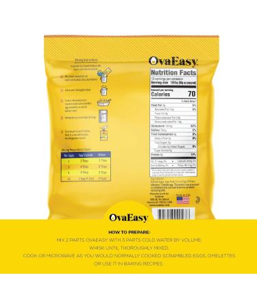 OvaEasy Dehydrated Egg Crystals 4.5oz (128g) Bag - All-Natural Powdered Eggs for Camping & Backpacking - Buy Online on GoSupps.com