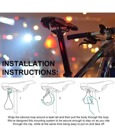 Bike Tail Ball Light - Waterproof Silicone LED Safety Warning Light for Cycling - Red Bicycle Seat Back Signal Lamp - Buy Online on GoSupps.com