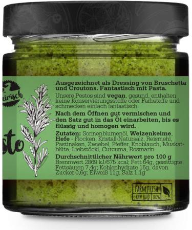  Senger's Sengers Rossemary Vegan Wheat Paste - Pesto Premium Pesto - 100% Superfood from Austria - 100g - Buy Online on GoSupps.com