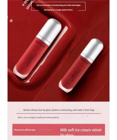  Meidimeijia Luminous Glossy Lip Stain Gloss: Moisturizing shiny non-sticky long-lasting with a mirror finish (lightweight smudge-proof texture) (4# one size) - Buy Online on GoSupps.com