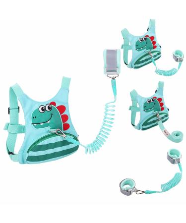 Toddler Leash for Kids-Baby Backpack Child Harness with Anti Lost Wrist Link for Boys/Girls Green