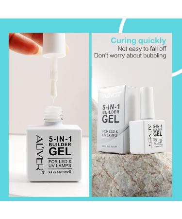 5 in 1 Builder Gel Base for Strong Nails UV/LED Nail Polish Coat 15ML White - Buy Online on GoSupps.com