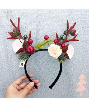 Wedity LED Flower Light up Antlers Headbands Glowing Headband Christmas Hair Bands Party Decorative for Women and Girls (Colour 2) - Buy Online on GoSupps.com