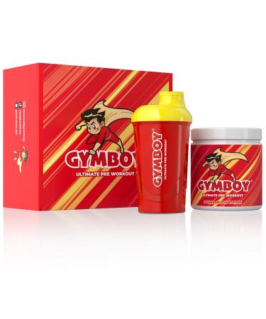 GYMBOY GYMBUNDLE | Ultimate Pre Workout Power Peach Edition 392 g + Pro Shaker Red POWER PEACH GYMBUNDLE
