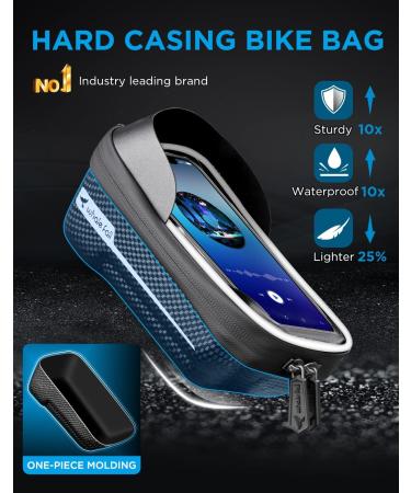 Whale Case Waterproof Bicycle Phone Holder - EVA Frame Bag with Touchscreen Rain Protection for Phones under 6.9'' - Durable Pressure-Resistant Bike Accessories - Buy Online on GoSupps.com