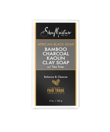 SheaMoisture African Black Bamboo Charcoal Kaolin Clay Soap Wash, 5 Ounce (Packaging May Vary)