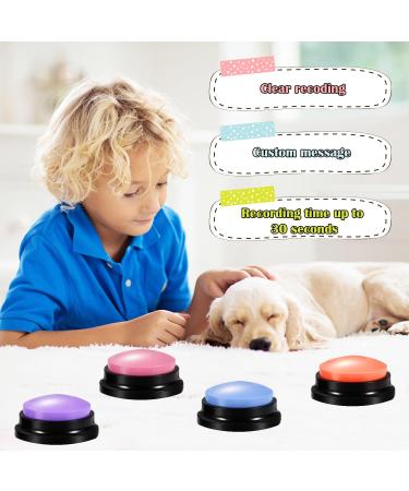 Recordable Dog Buzzers - 4 Sound Buttons for Training & Communication | Interactive Pet Doorbell & Games - Buy Online on GoSupps.com